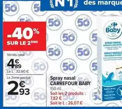 Carrefour Carrefour - spray nasal baby offre