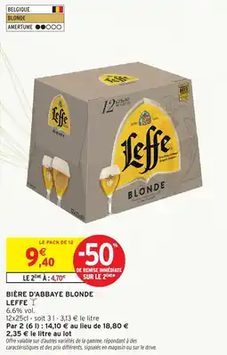 Intermarché Express Bière d'abbaye blonde leffe offre