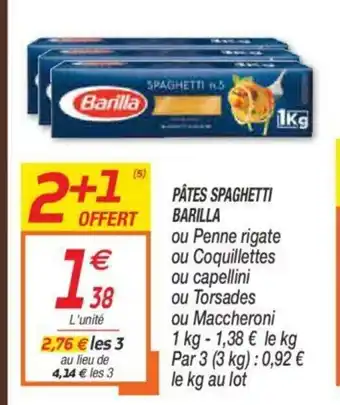 Netto Pates Spaghetti Barilla offre