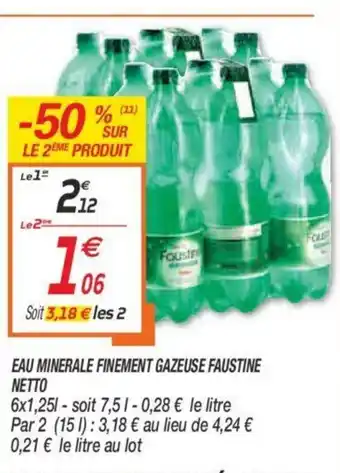 Eau Minerale Finement Gazeuse Faustine Netto
