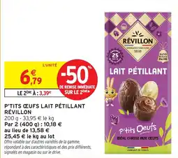 Intermarché Express P'tits œufs lait pétillant révillon offre