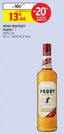 Intermarché Express Irish whisk paddy offre