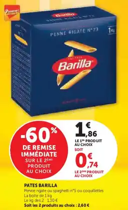 Super U Pates barilla offre