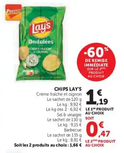 Super U Chips lay's offre