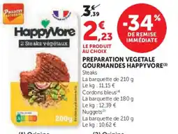 Super U Preparation vegetale gourmandes happyvore offre