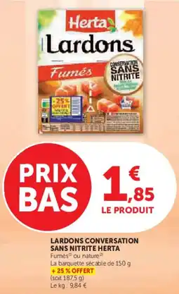 Super U Lardons conversation sans nitrite herta offre