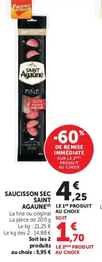 Super U Saucisson sec saint agaune offre