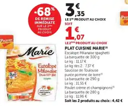 Super U Plat cuisine marie offre