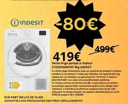 E.Leclerc Indesit - sèche-linge pompe a chaleur cv92dwefrxg kgk offre