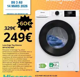 E.Leclerc Hisense - lave-linge 7kg wfg170218w offre