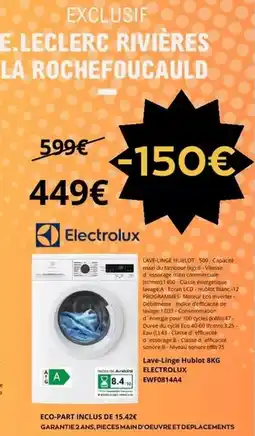 E.Leclerc Electrolux - lave-linge hublot 5kg offre