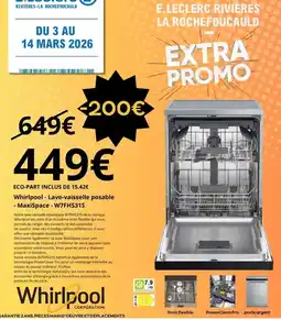 E.Leclerc Whirlpool - eco-parti inclus de 15,42 offre