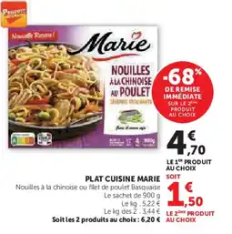 Super U Plat cuisine marie offre