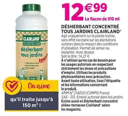 Delbard Clairland désherbant concentré tous jardins clairland offre