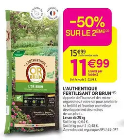 Delbard Or brun l'authentique fertilisant or brun offre