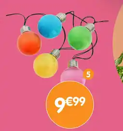 b&m Guirlande solaire 10 LEDS multicolore offre
