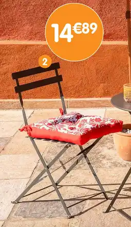 b&m Chaise lisa en métal offre