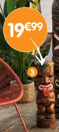 b&m Statue solaire totem tiki offre