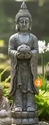 b&m Statue solaire bouddha offre