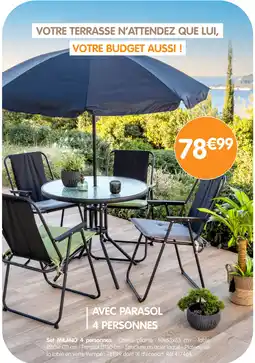 b&m Set milano 4 personnes offre