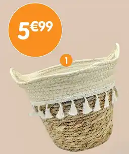 b&m Panier osier avec franges offre