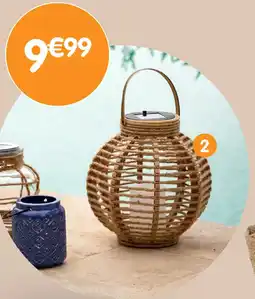 b&m Lanterne solaire led effet rotin offre