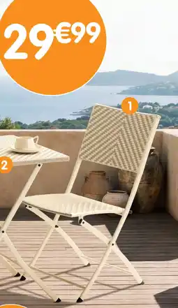 b&m Chaise pliante tressée offre