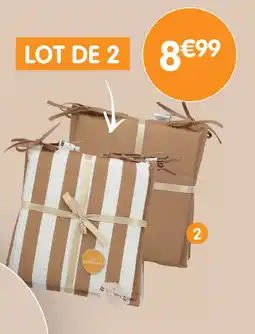 b&m Lot de 2 galettes de chaise offre