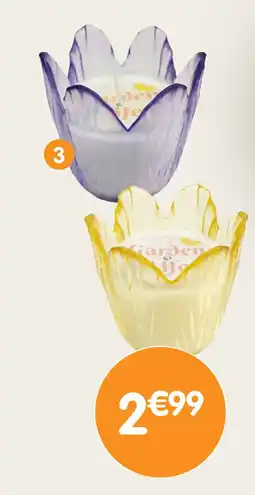 b&m Bougie citronnelle fleur en verre offre