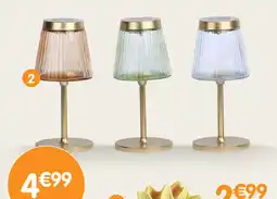 b&m Lampe solaire en verre strié offre
