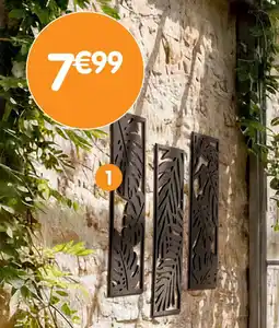 b&m Plaque murale feuillage en bois offre