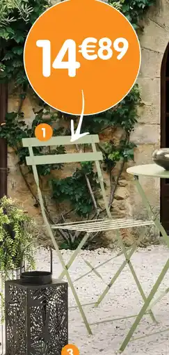 b&m Chaise en métal lisa offre