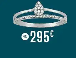 E.Leclerc Bijoux Bague diamants 0,05 ct, taille 54, or gris offre