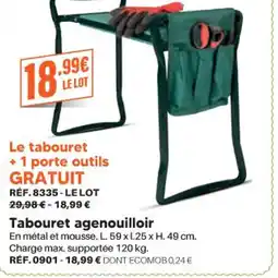 Shopix Tabouret agenouilloir offre