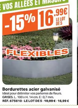 Shopix Bordurettes acier galvanisé offre