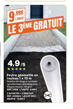Shopix Feutre géotextile en rouleau offre