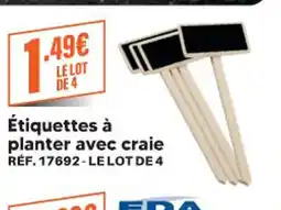 Shopix Étiquettes à planter avec craie offre