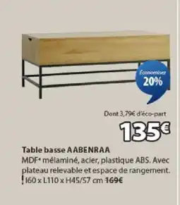 JYSK AABENRAA Table basse offre