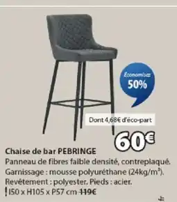 JYSK PEBRINGE Chaise de bar offre