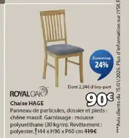 JYSK HAGE Chaise offre