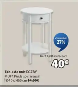 JYSK EGEBY Table de nuit offre