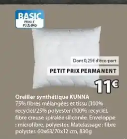 JYSK KUNNA Oreiller synthétique offre