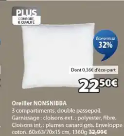 JYSK NONSNIBBA Oreiller offre