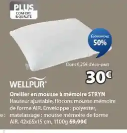 JYSK STRYN Oreiller en mousse à mémoire offre