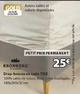 JYSK TINE Drap-housse en satin offre