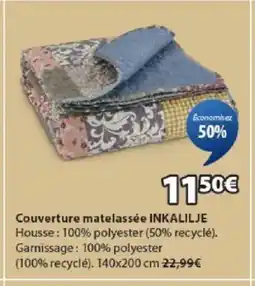 JYSK INKALILJE Couverture matelassée offre