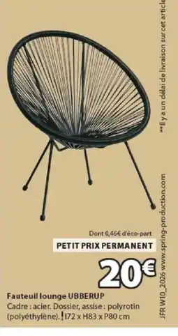 JYSK UBBERUP Fauteuil lounge offre