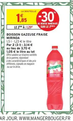 Intermarché Express MIRINDA Boisson gazeuse fraise offre