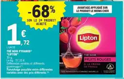 E.Leclerc LIPTON Thé noir pyramid offre