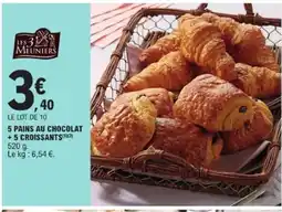 E.Leclerc 5 pains au chocolat +5 croissants offre